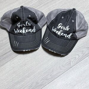 Girls Weekend 2 Pack Distressed Gray Hats